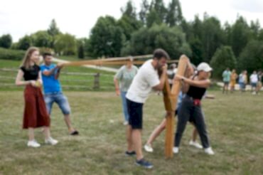 стрельба из гигантской рогатки