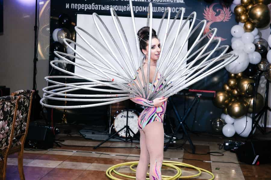 шоу гимнастки на корпоративе